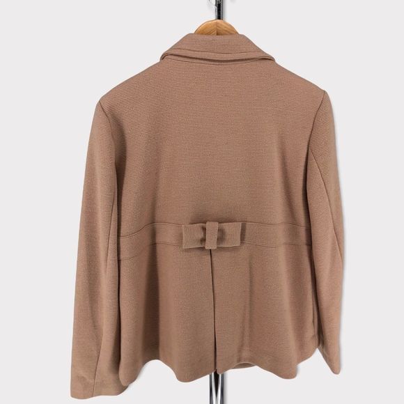 LC Lauren Conrad Blush Pink Bow Back Lined Peacoat Wool Blend NWT - Picture 9 of 15